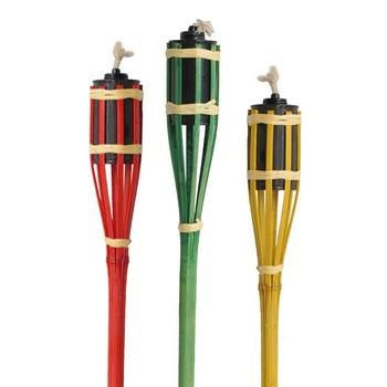 Torcia in bambu' 60 cm, colori assortiti (kit da 10)