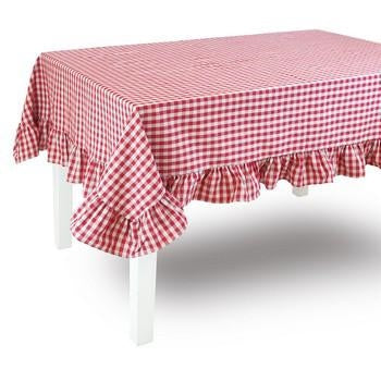 Tovaglia 240 cm con volant collezione Caldo Vichy