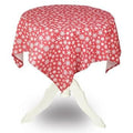 Copritavolo in tessuto rosso con fiocchi di neve (kit da 3)