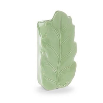 Umidificatore in ceramica verde a foglia, 16,5x8x4,5 cm (kit da 10)