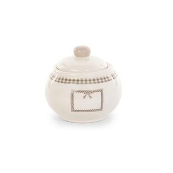 Zuccheriera in ceramica grigia e bianca (kit da 10)