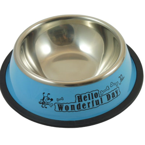 Ciotola in acciaio inox antiscivolo per cani e gatti