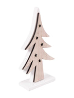 Albero in ceramica ed mdf, 12x4H22 cm (kit da 3)