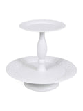 Alzata in metallo bianco, Ø30H44 cm