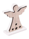 Angelo in ceramica e mdf, 10H12,5 cm (kit da 5)