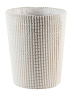 Cesto gettacarta in velluto bianco, Ø25H30 cm (kit da 5)