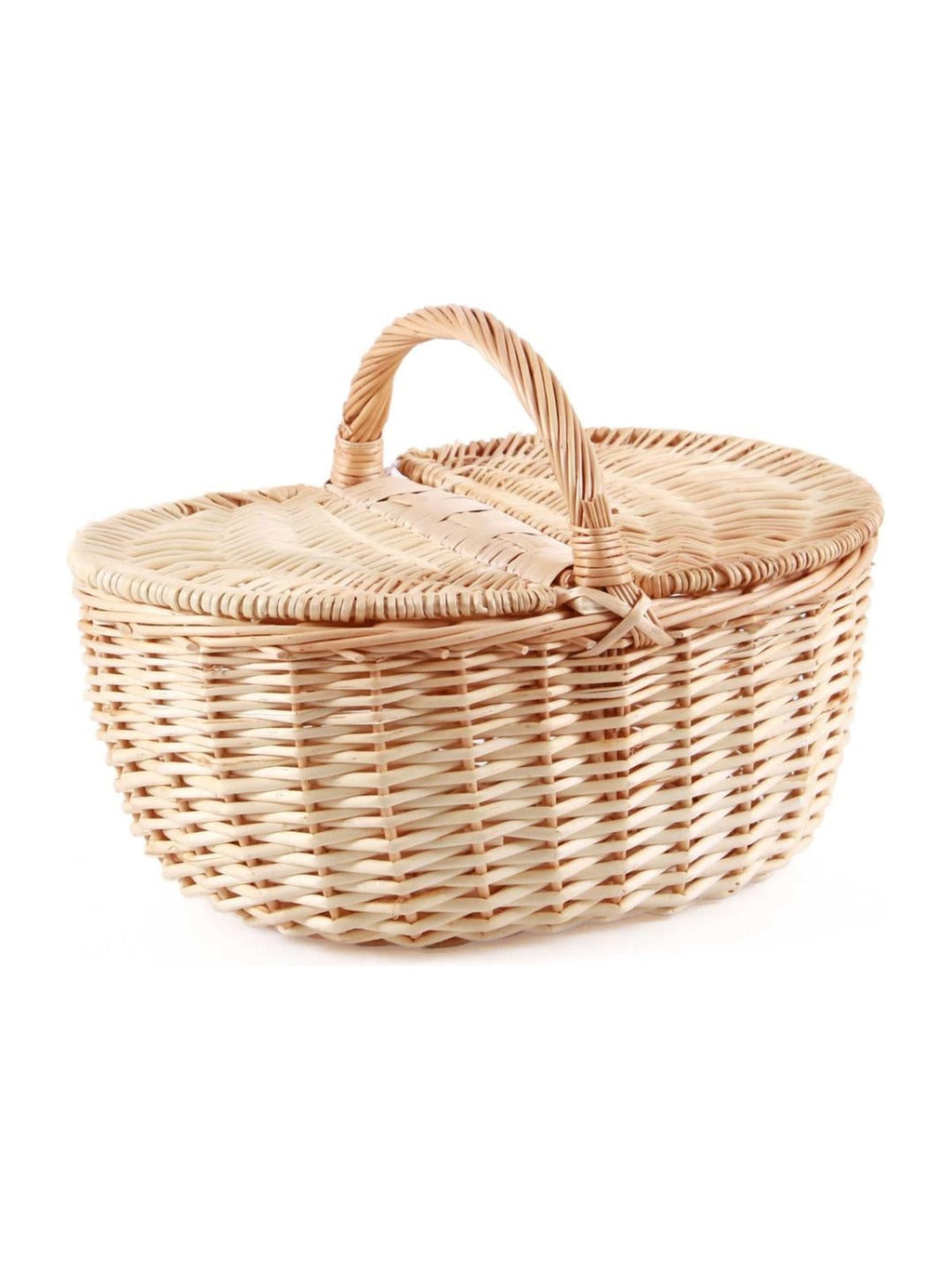 Cesto in vimini bianco, 40X26H36 cm