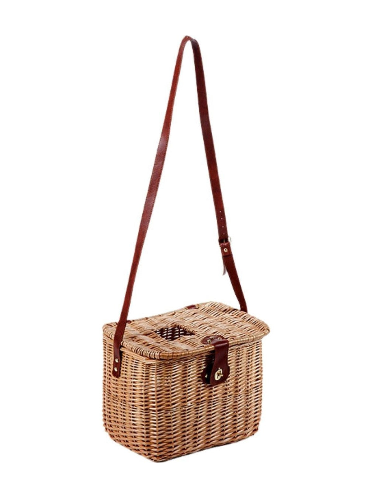 Cesto per funghi in vimini, 34x22H26 cm