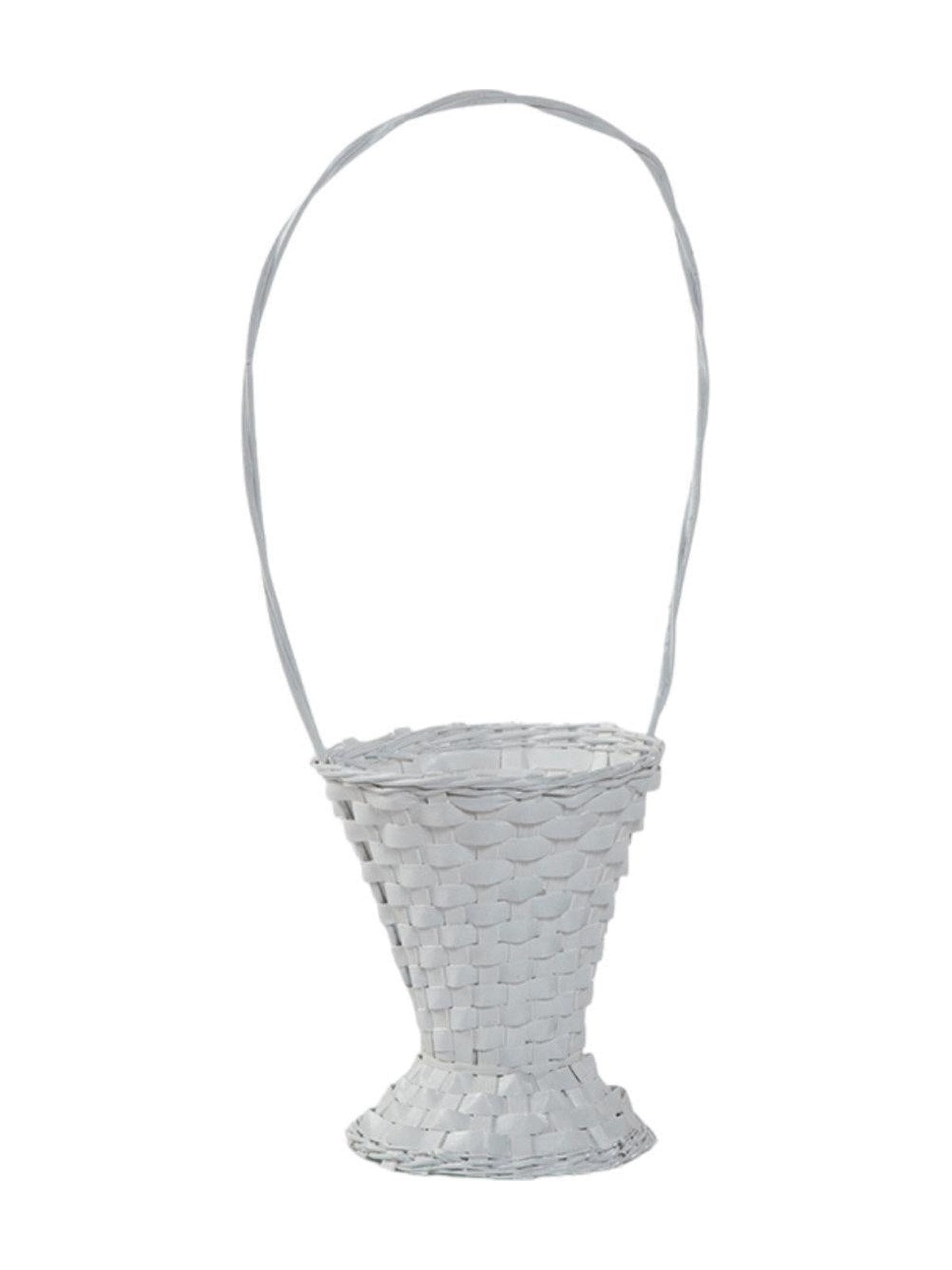 Cesto sposi bianco, Ø23H28/82 cm