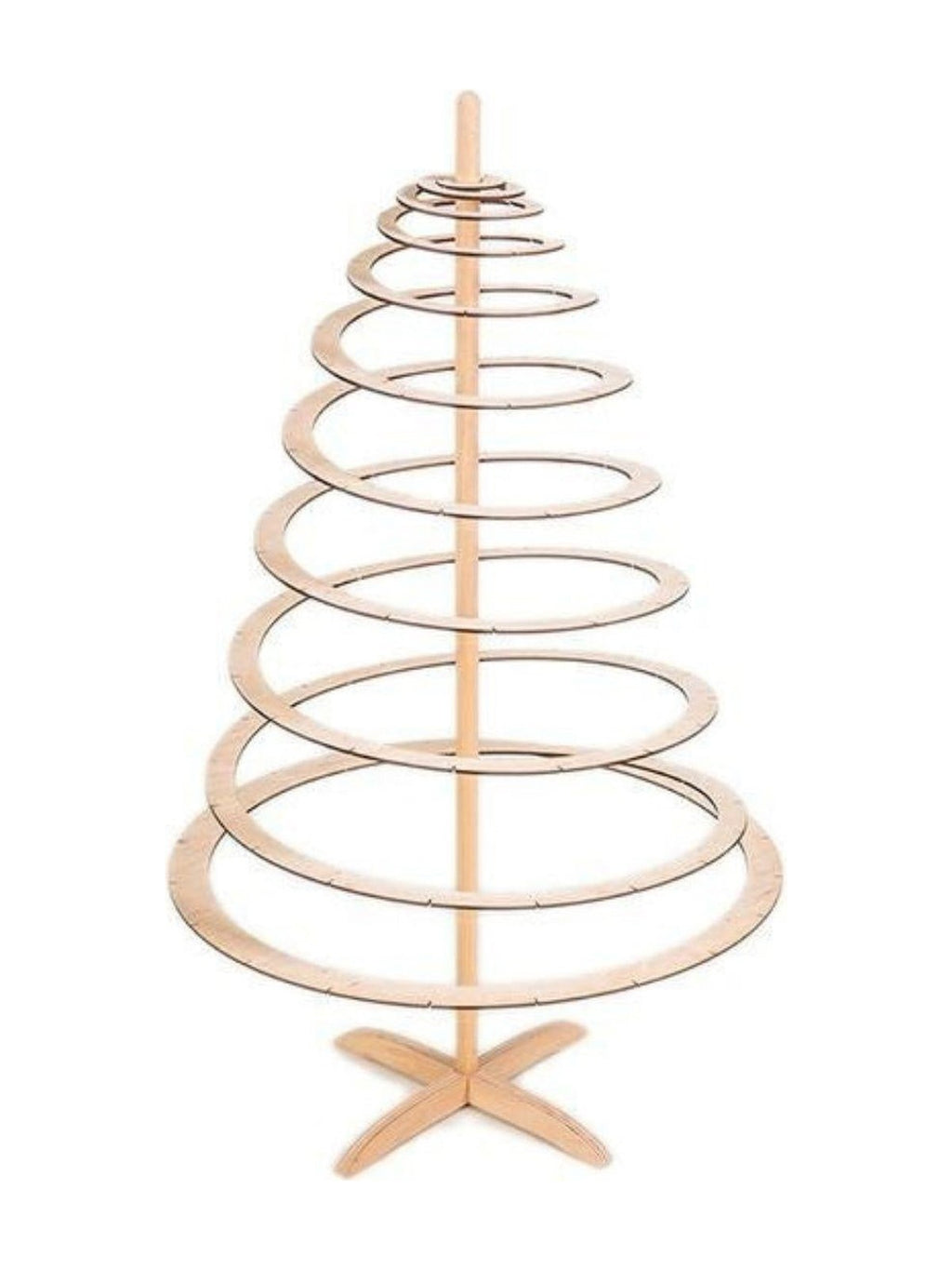 Decorazione Albero di Natale a spirale in legno, 50X50H85 cm