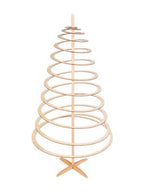 Decorazione Albero di Natale a spirale in legno, 72X72H138 cm