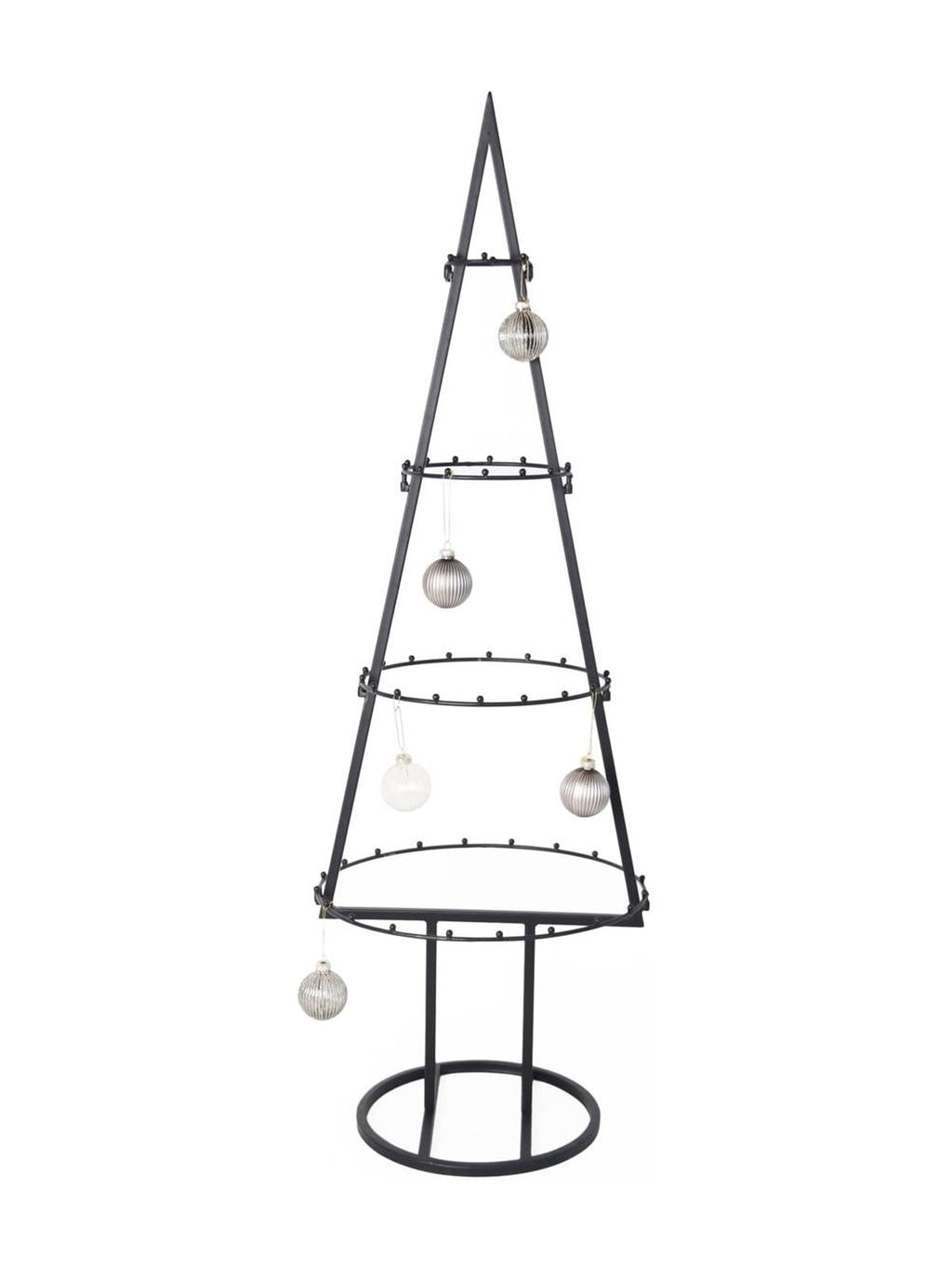 Decorazione albero stilizzato in metallo nero, 41X40H125 cm