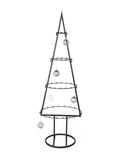 Decorazione albero stilizzato in metallo nero, 41X40H125 cm