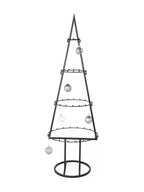 Decorazione albero stilizzato in metallo nero, 41X40H125 cm
