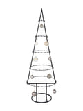 Decorazione albero stilizzato in metallo nero, 51X50H151 cm