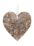 Decorazione cuore in legno di betulla H20 (in confezione da 4)