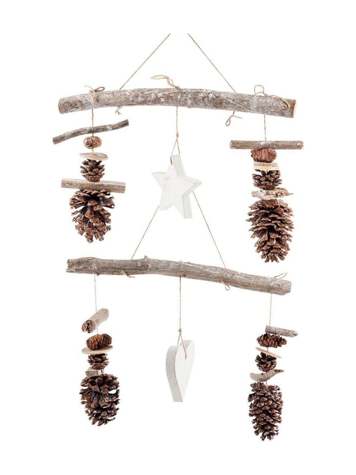 Decorazione pigne da appendere H40 (in confezione da 2) (kit da 3)