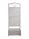 Fiorera in abete con spalliera, 70X30H181 cm