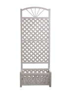 Fiorera in abete con spalliera, 70X30H181 cm