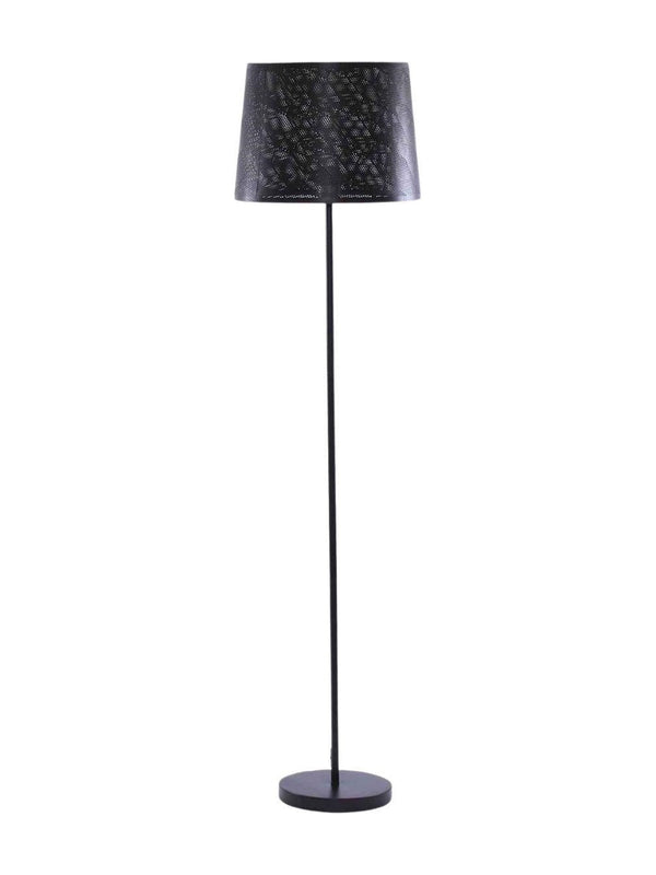 Lampada da terra in metallo nero, Ø35H145 cm
