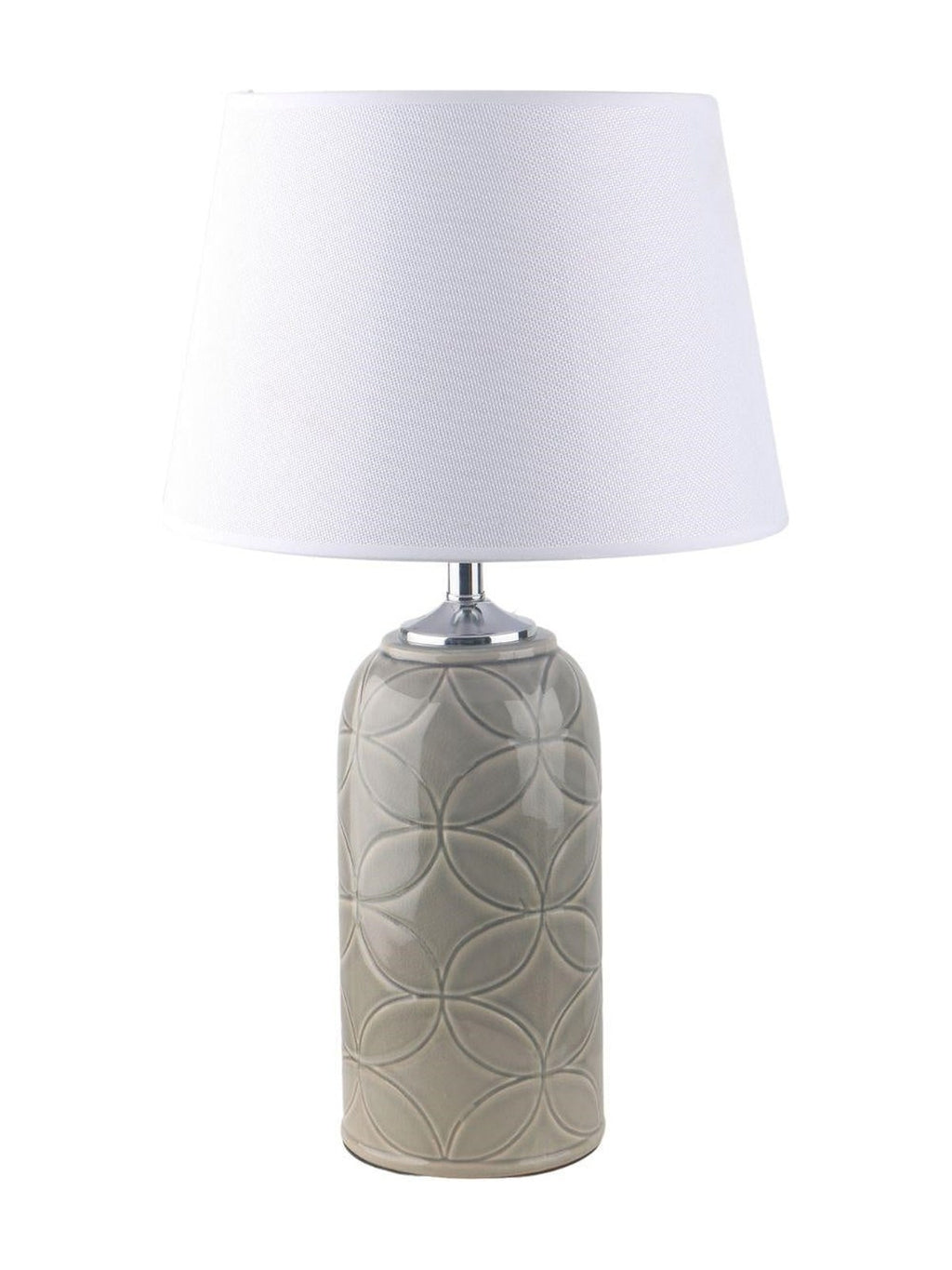 Lampada in ceramica grigia, 33H58 cm