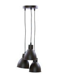 Lampadario in metallo verde militare, Ø25 cm