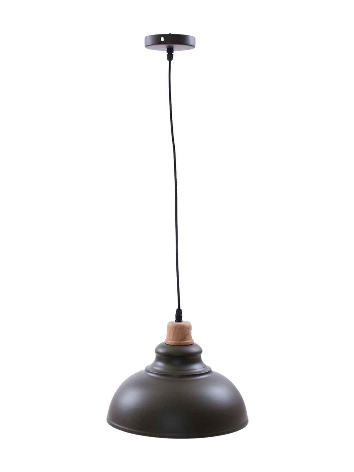 Lampadario in metallo verde militare, Ø30 cm