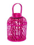 Lanterna in abete fucsia, Ø11H30 cm