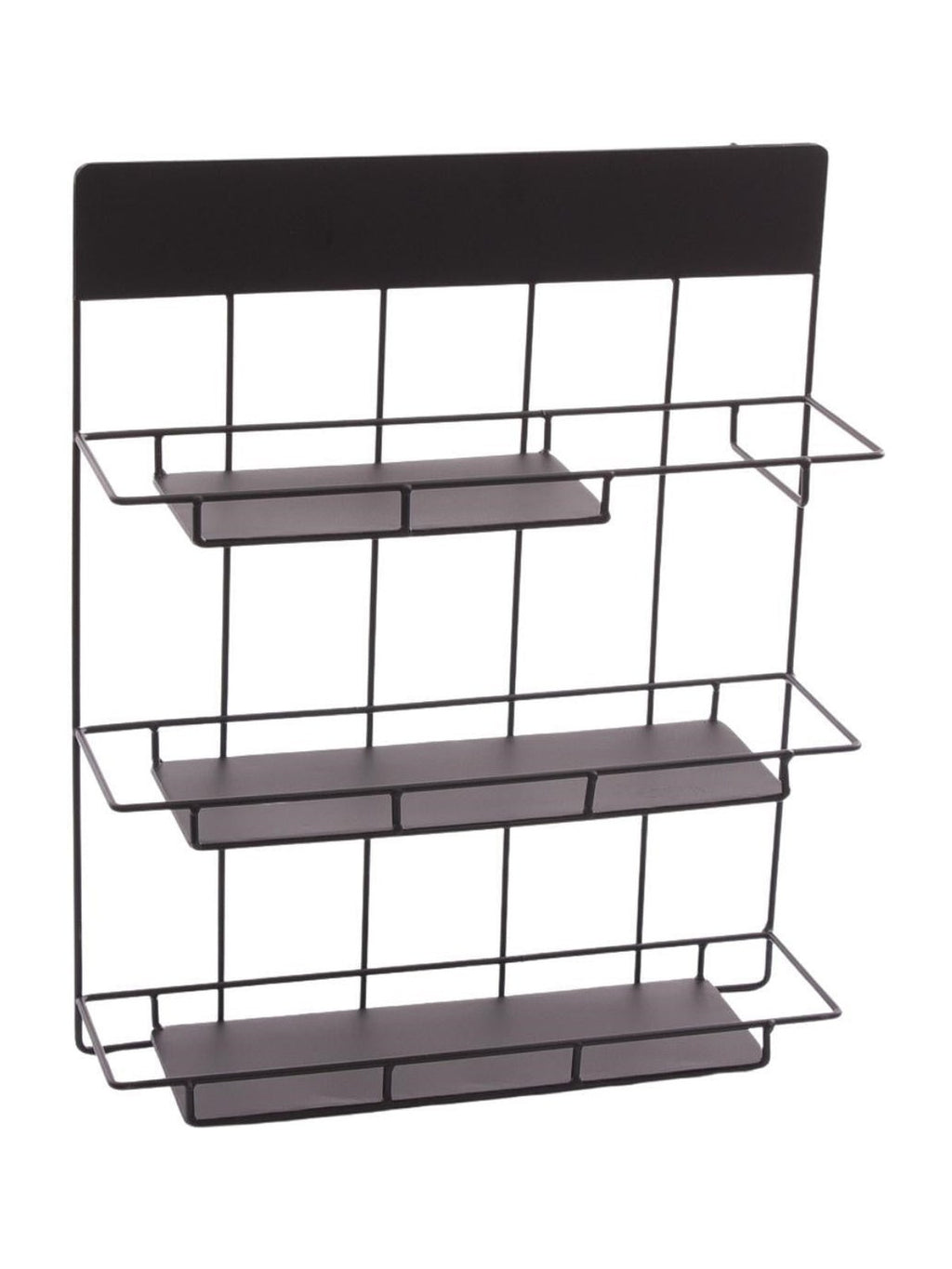 Mensola in metallo nero, 40x11H49 cm