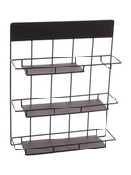 Mensola in metallo nero, 40x11H49 cm