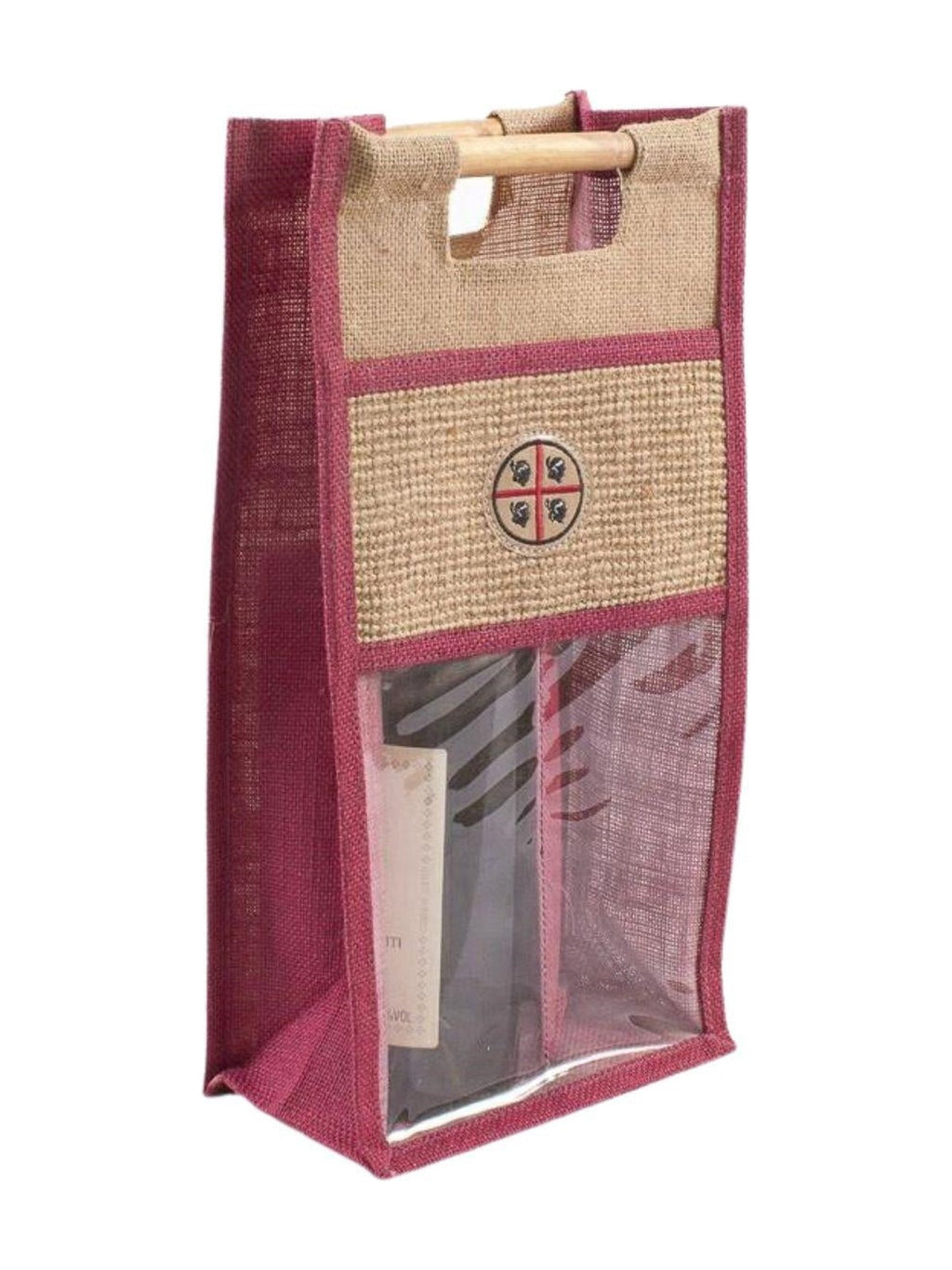 Portabottiglie doppio in juta, 40x20H13 cm (kit da 10)