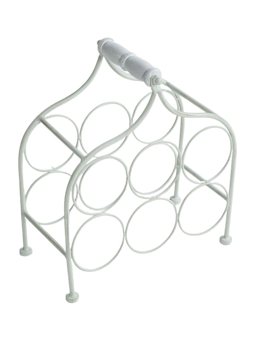Portabottiglie in metallo in metallo bianco, 33X17H36 cm (kit da 3)