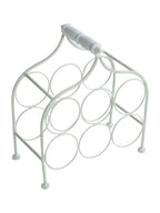 Portabottiglie in metallo in metallo bianco, 33X17H36 cm (kit da 3)