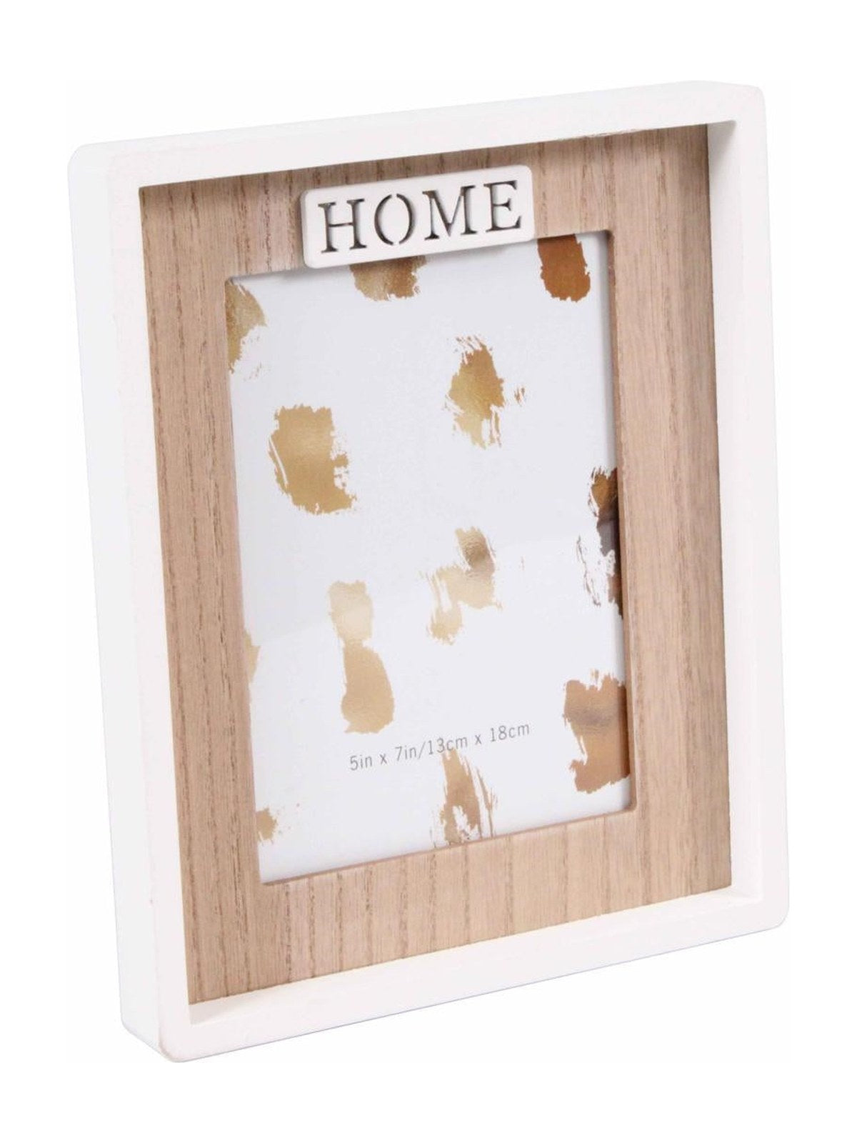 Portafoto "Home" in mdf bicolor, 20H25 cm (kit da 5)
