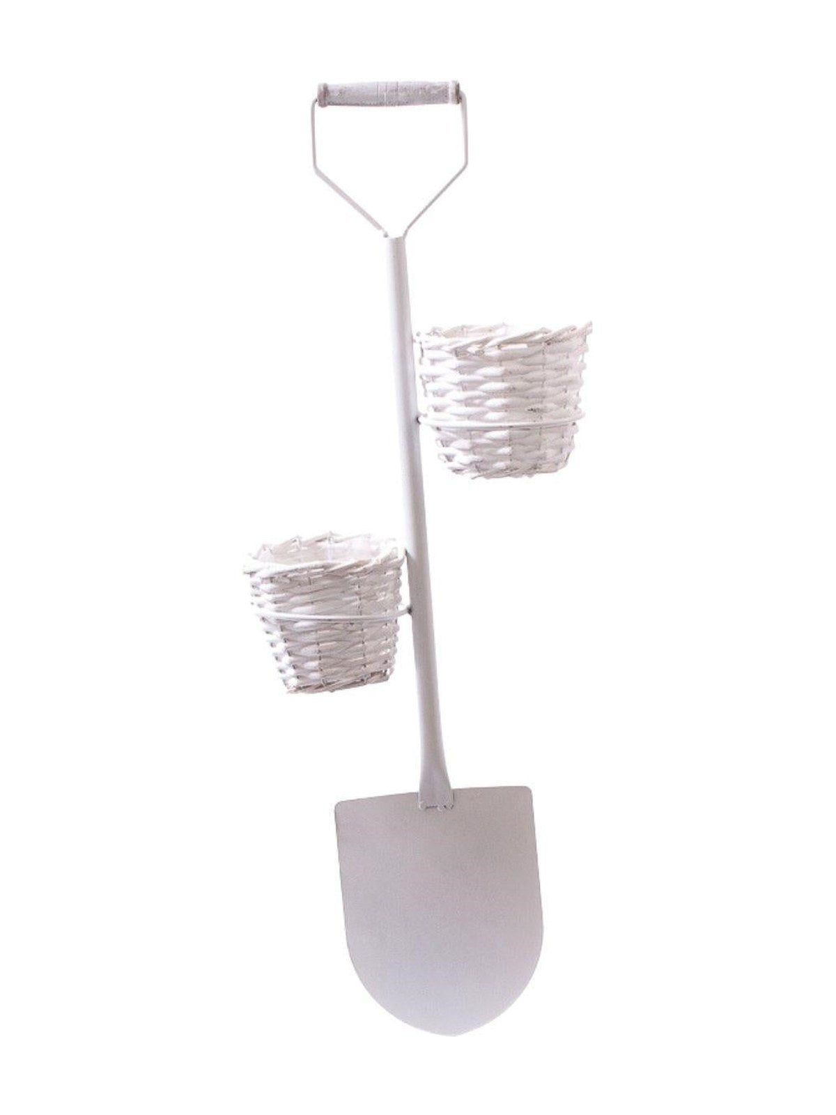 Portavaso in metallo bianco, 11x10 cm (kit da 5)