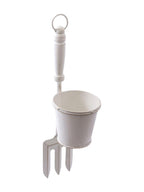 Portavaso in metallo bianco H34 (kit da 5)
