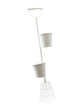 Portavaso in metallo bianco H80 (kit da 3)