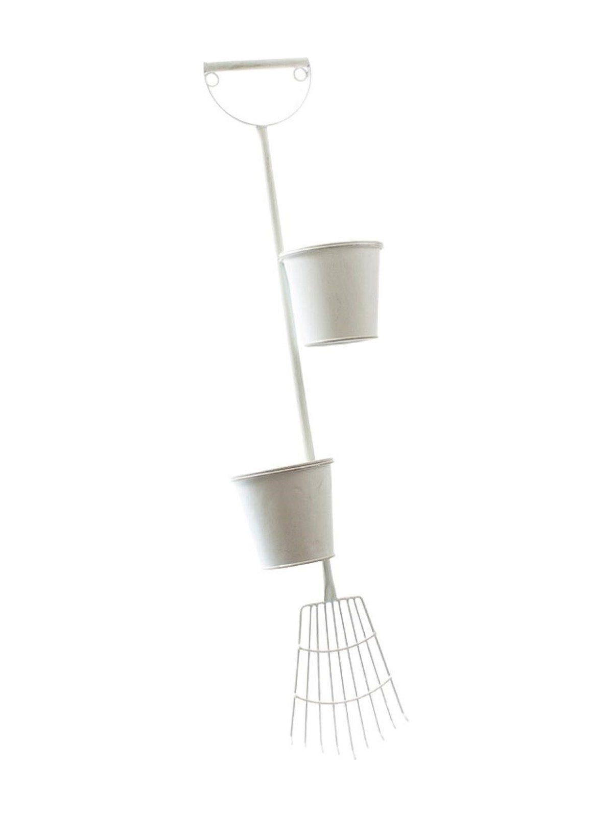 Portavaso in metallo bianco H80 (kit da 3)