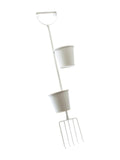 Portavaso in metallo bianco H80 (kit da 3)