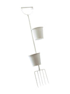 Portavaso in metallo bianco H80 (kit da 3)