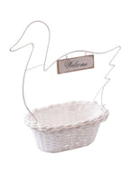 Portavaso in vimini con decorazione in metallo, 39x26H58 cm (kit da 3)