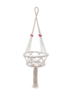 Portavaso pensile beige in cotone, Ø23H80 cm (kit da 3)