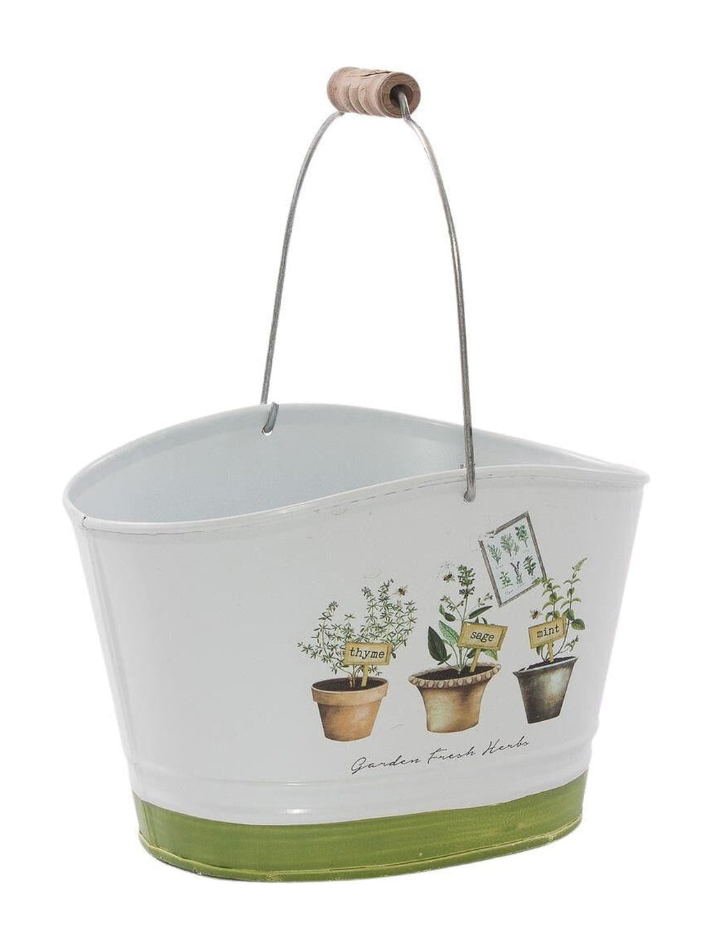 Vaschetta in latta "Fresh Herbs", 18,5x13,5H12,5 cm (kit da 5)