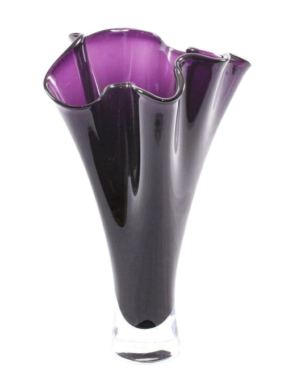 Vaso in vetro viola H28,5