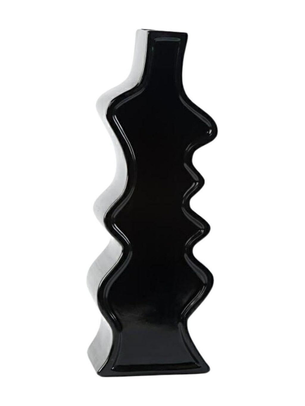 Vaso sagomato nero, 13H50 cm