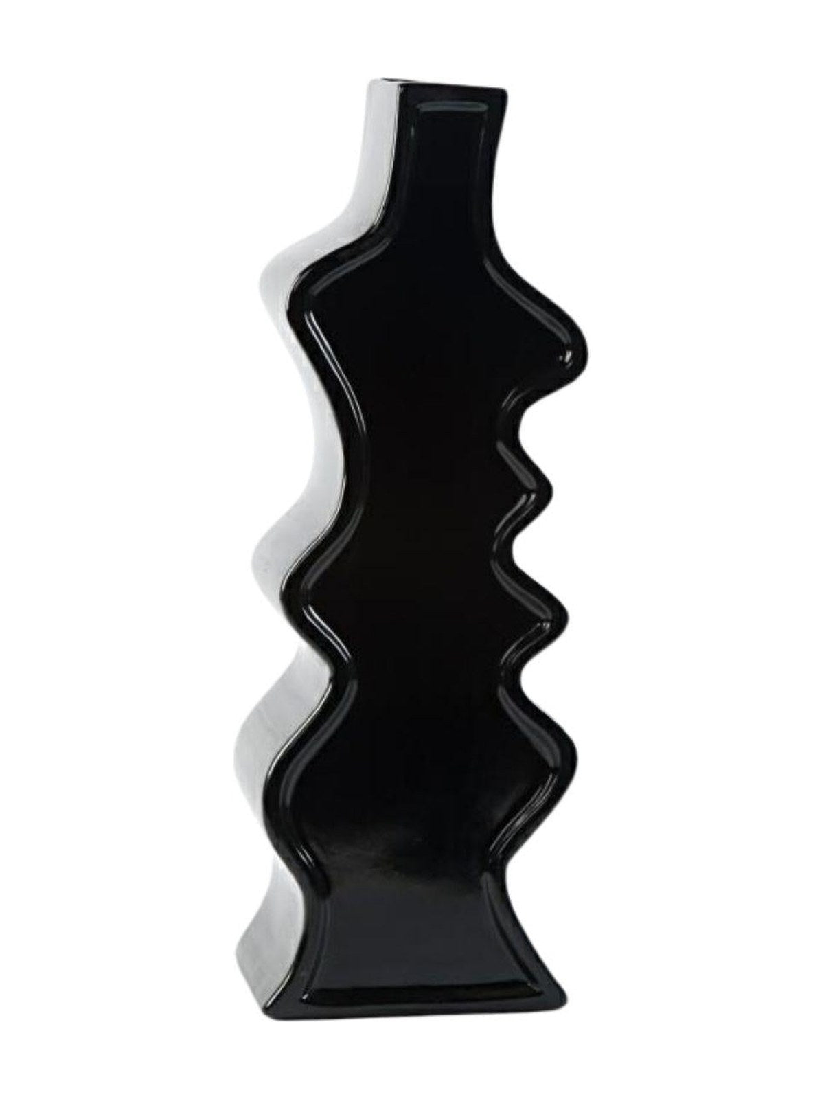 Vaso sagomato nero, 13H50 cm
